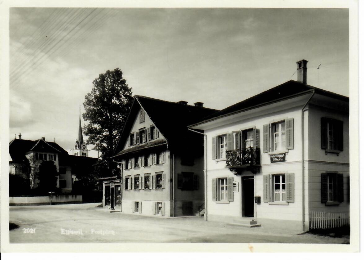 Ansichtskarten: Ettiswil  Postplatz – Gebraucht aus Hochdorf von Ziegel-16