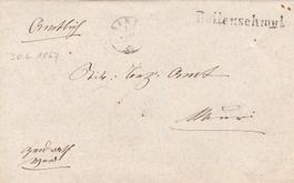 1867, "Rottenschwyl", Stabstempel auf Faltbrief 