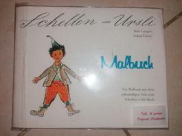 MALBUCH Schellen-Ursli mit Buchtext + 16 farbigen Postkarten