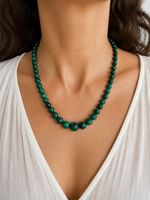 Collier en Malachite Naturelle – Pierres Authentiques