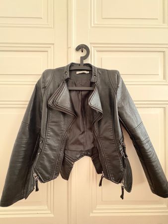 Damen Kunstlederjacke VICBEE schwarz Grösse S