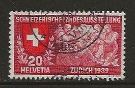 1939 ABART 20 Rp. Landesausst (d), gestempelt