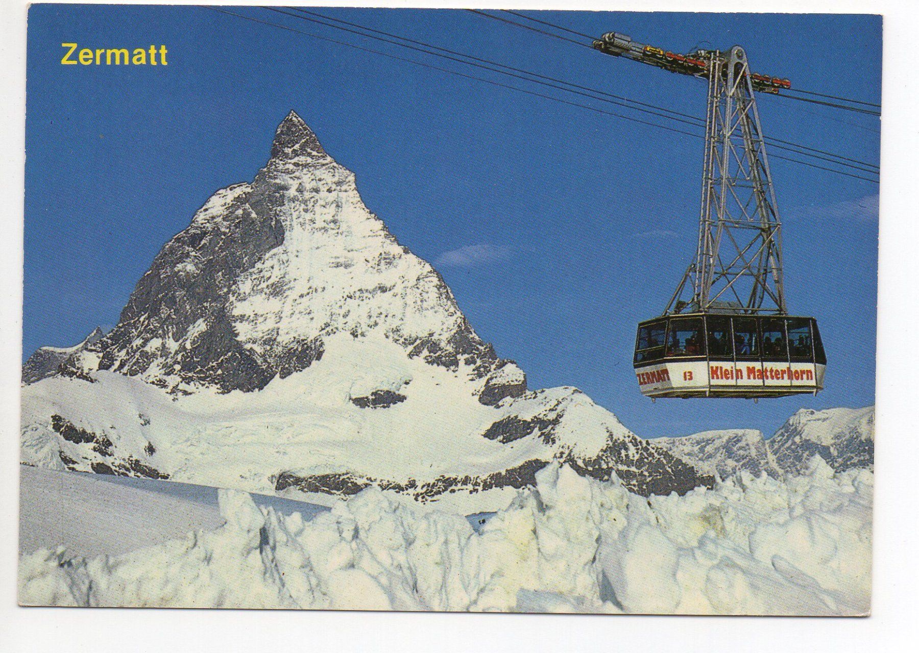 Ansichtskarten: ZERMATT Luftseilbahn Klein Matterhorn – Neu (gemäss Beschreibung) aus Jona von philajona