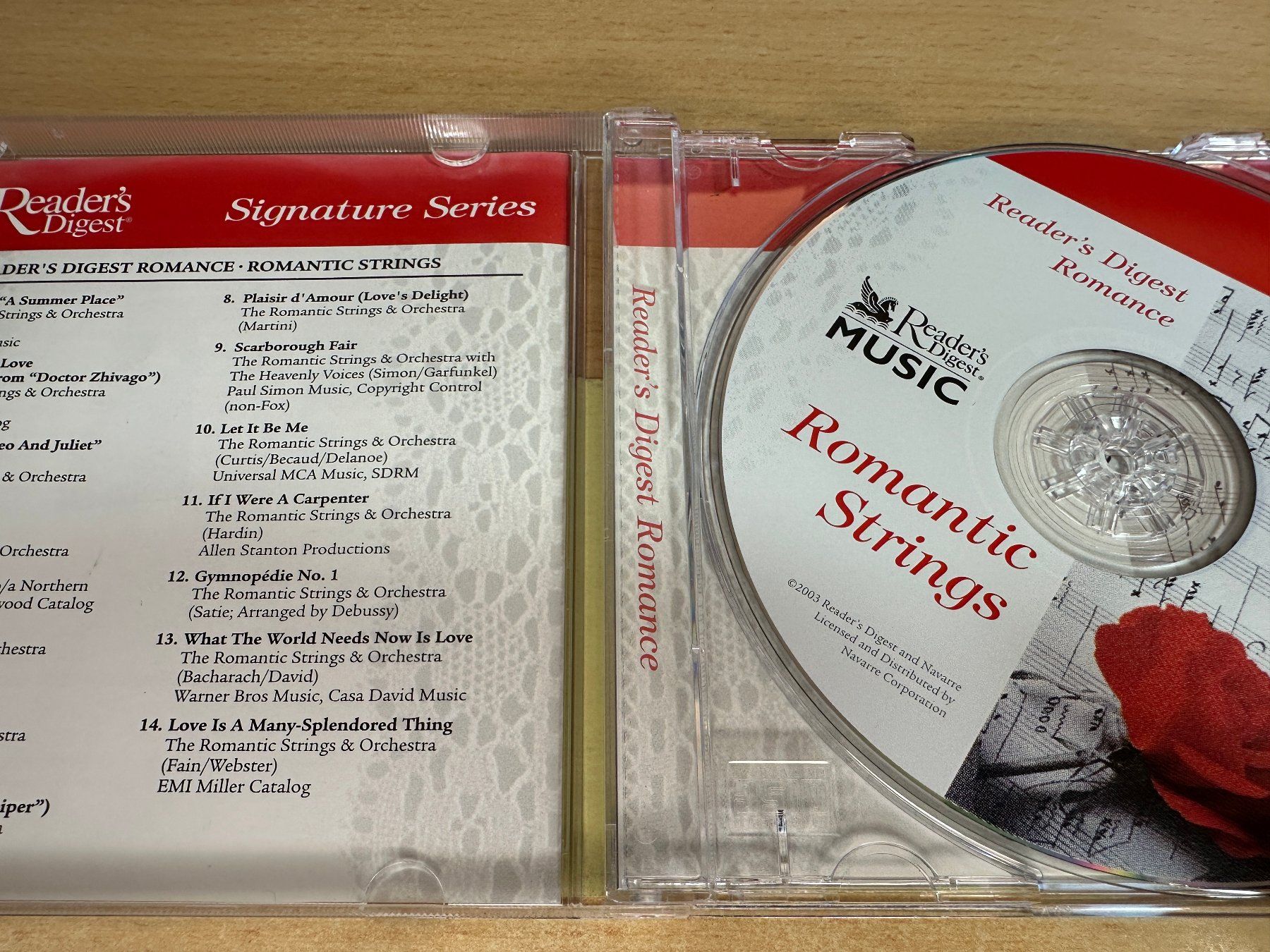 CD: B2 Reader's Digest Signature Series Romantic Strings 2003 – Usato da Rikon im Tösstal venduto da Alpenmutz 2