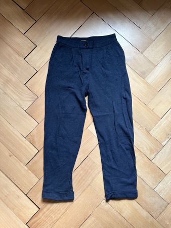 MASSIMO DUTTI - Stoffhose dunkelblau gemustert 36