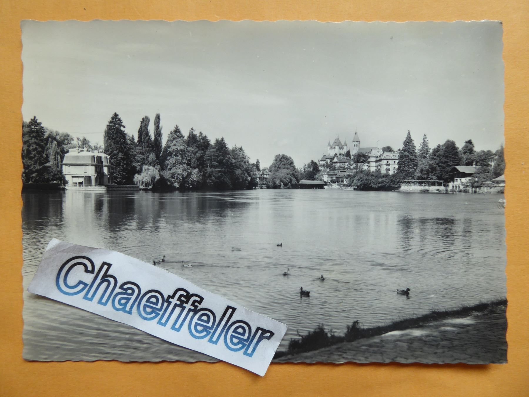 Ansichtskarten: 1  Thun   1958 – Gebraucht aus Zürich von Chaeffeler