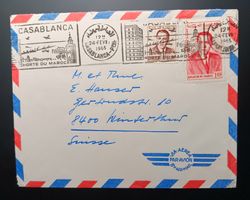Marokko Flugbrief in die Schweiz 1965