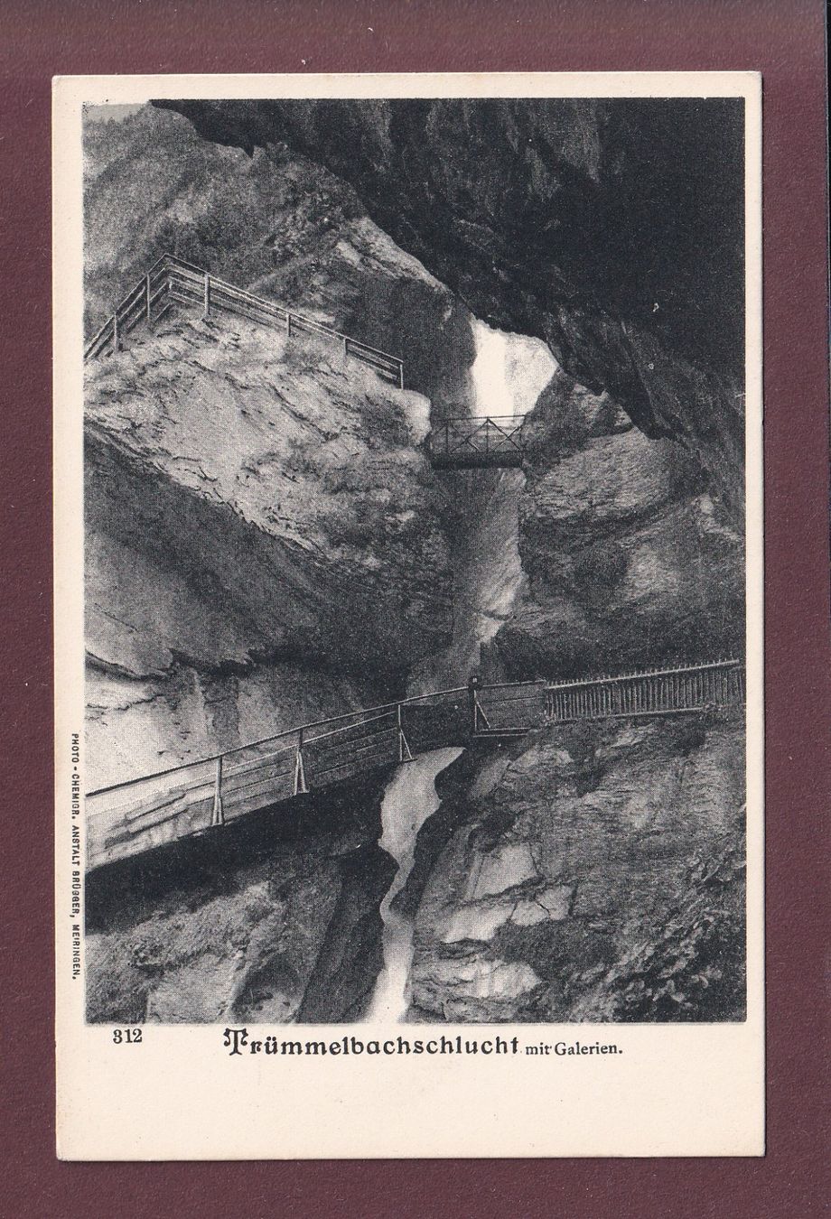 Cartoline postali: TRÜMMELBACHSCHLUCHT – Usato da Pully venduto da nicecards
