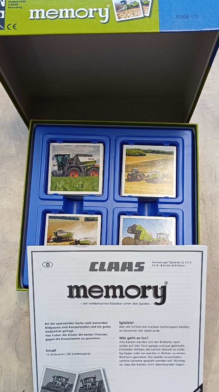 Ravensburger Giochi: Ravensburger Memory von Claas Traktoren von 2012 – Usato da Merenschwand venduto da Brockinell 1