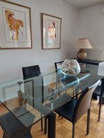 Table LC6 Le Corbusier - Cassina Originale (Verre/Acier)