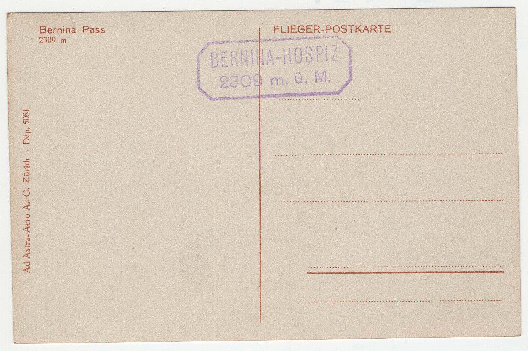 Cartoline postali: Ad Astra-Aero Bernina Pass – Usato da Winterthur venduto da Wintiwest 1