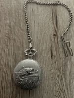 Taschenuhr Talent Quarz Motiv Fisch mit Kette silbern