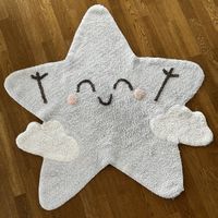 Starry Plush blue Rug - Kids Room, Playroom – Soft & Cozy!