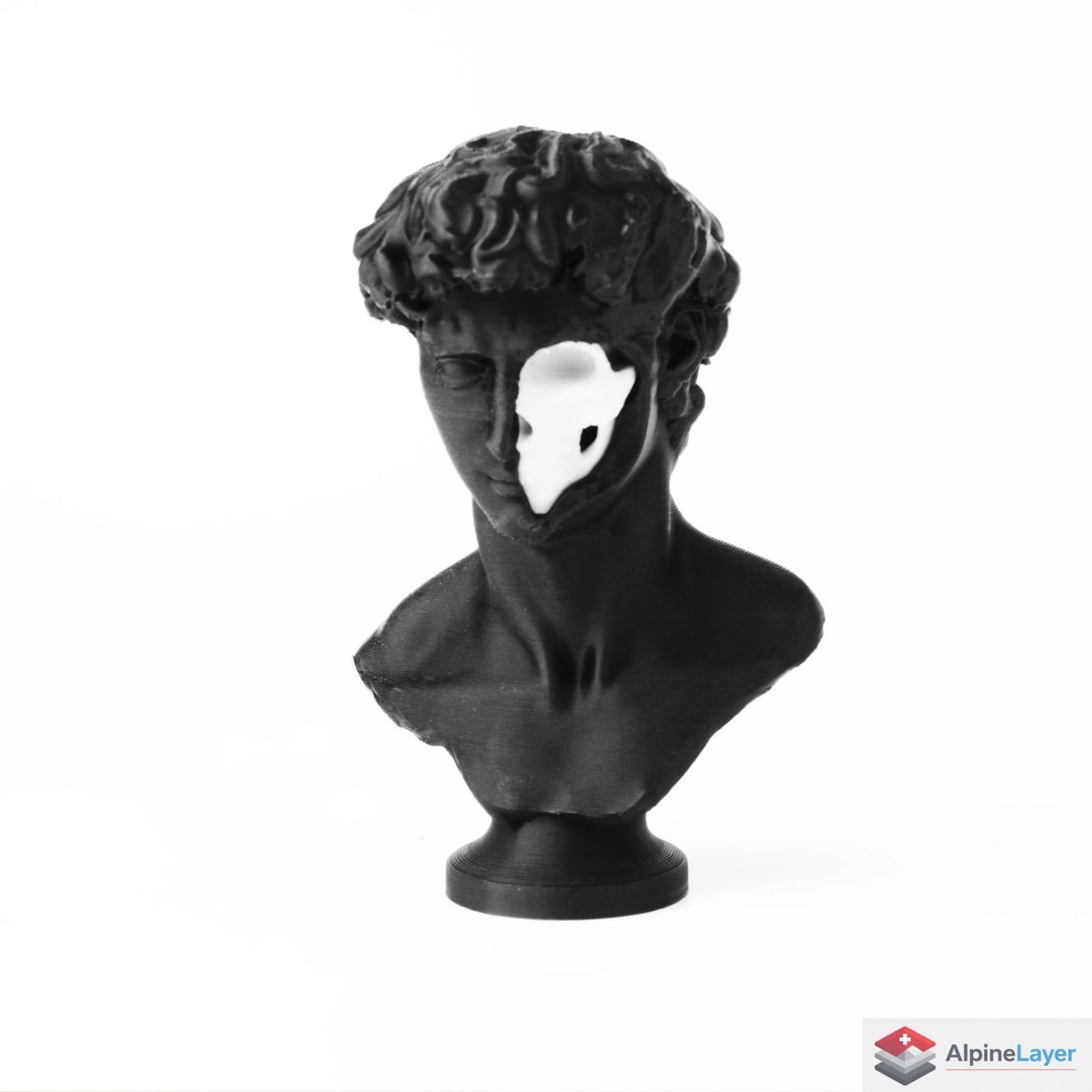 Sculptures & Statues: David Skull Fusion - Unique Gothic Sculpture - 3D Printed – Neuf (Voir description) à Losone par AlpineLayer 1