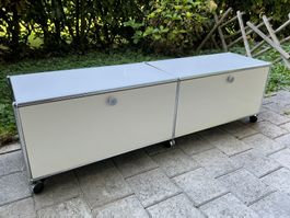 USM Haller Sideboard weiss auf 6 Rollen – Original