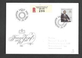 FDC Einschreiben Lichtenstein