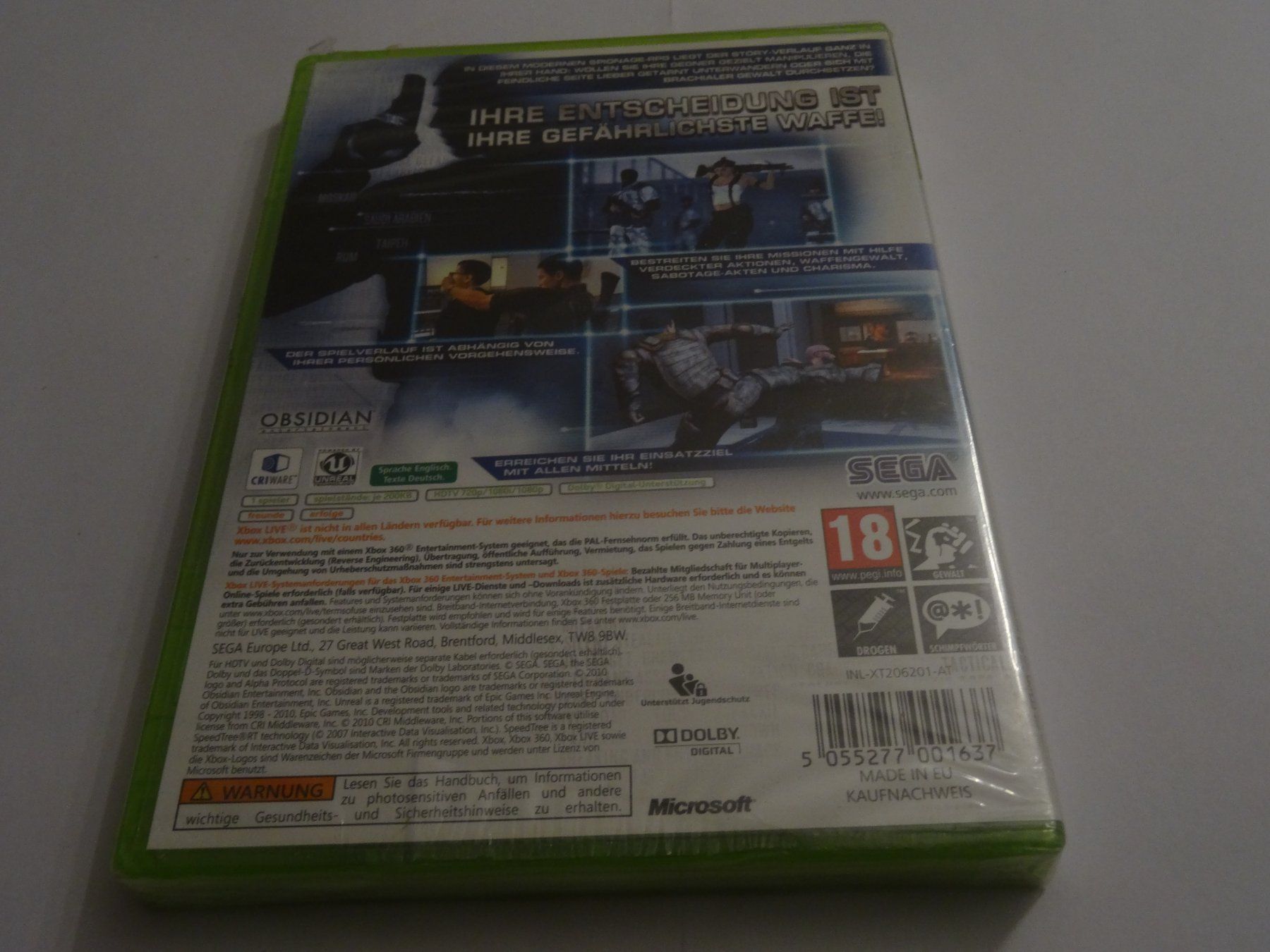 Microsoft Spiele: Alpha Protocol XBOX 360 NEUWARE – Neu und originalverpackt aus Olten von Disc-Ausverkauf 1