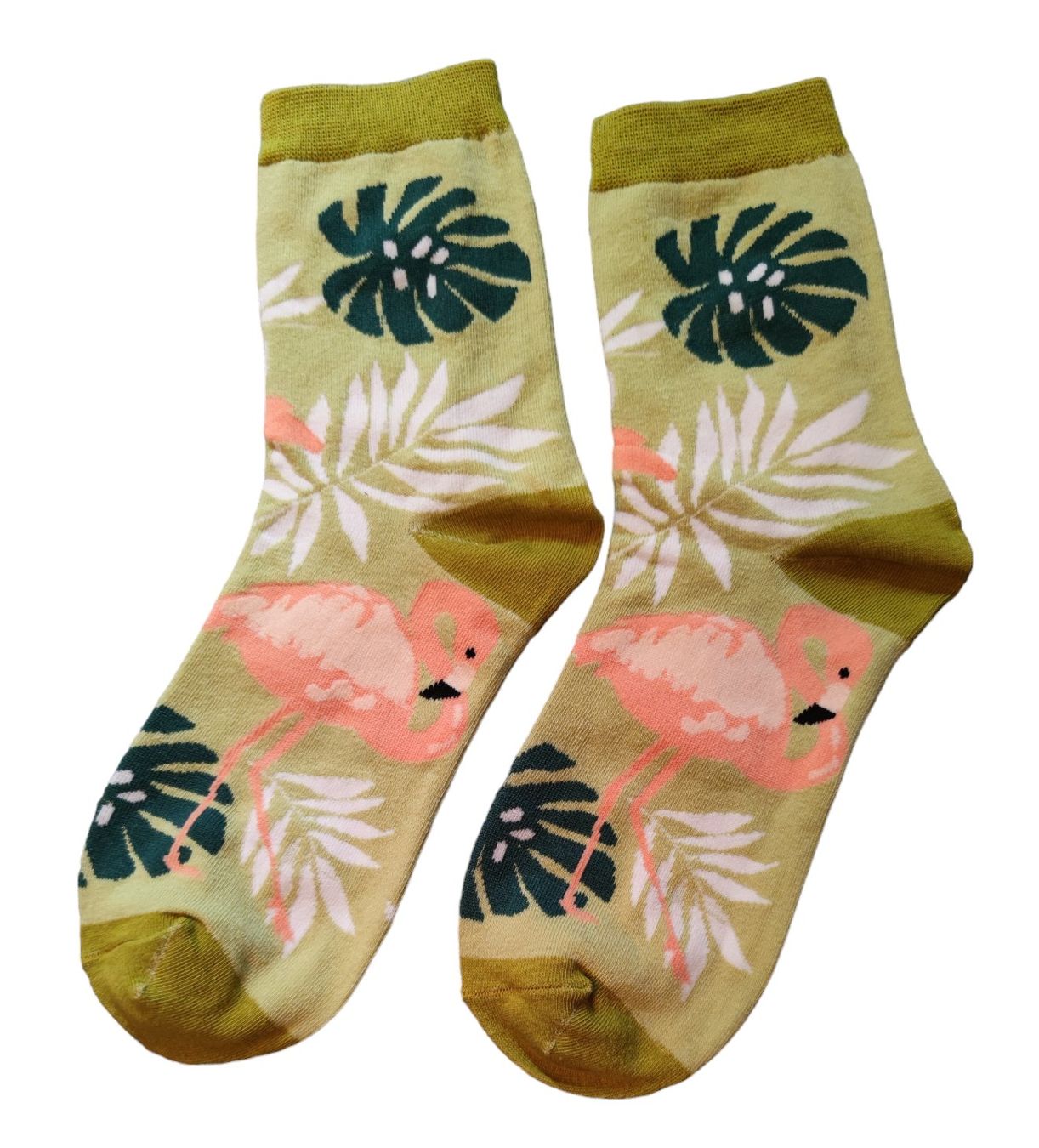 Calze: Socken Flamingos / Monsterablatt / Leafes – Nuovo e nell'imballaggio originale da Zürich venduto da amysmith 1