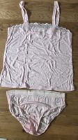 Damen Seide Neglijee Set Gr. 38-40 Pink. Neu