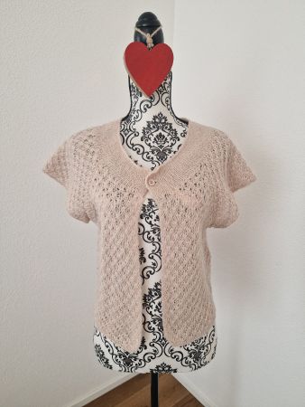 Strickjacke Hallhuber mit Wolle altrosa Gr M top Zustand