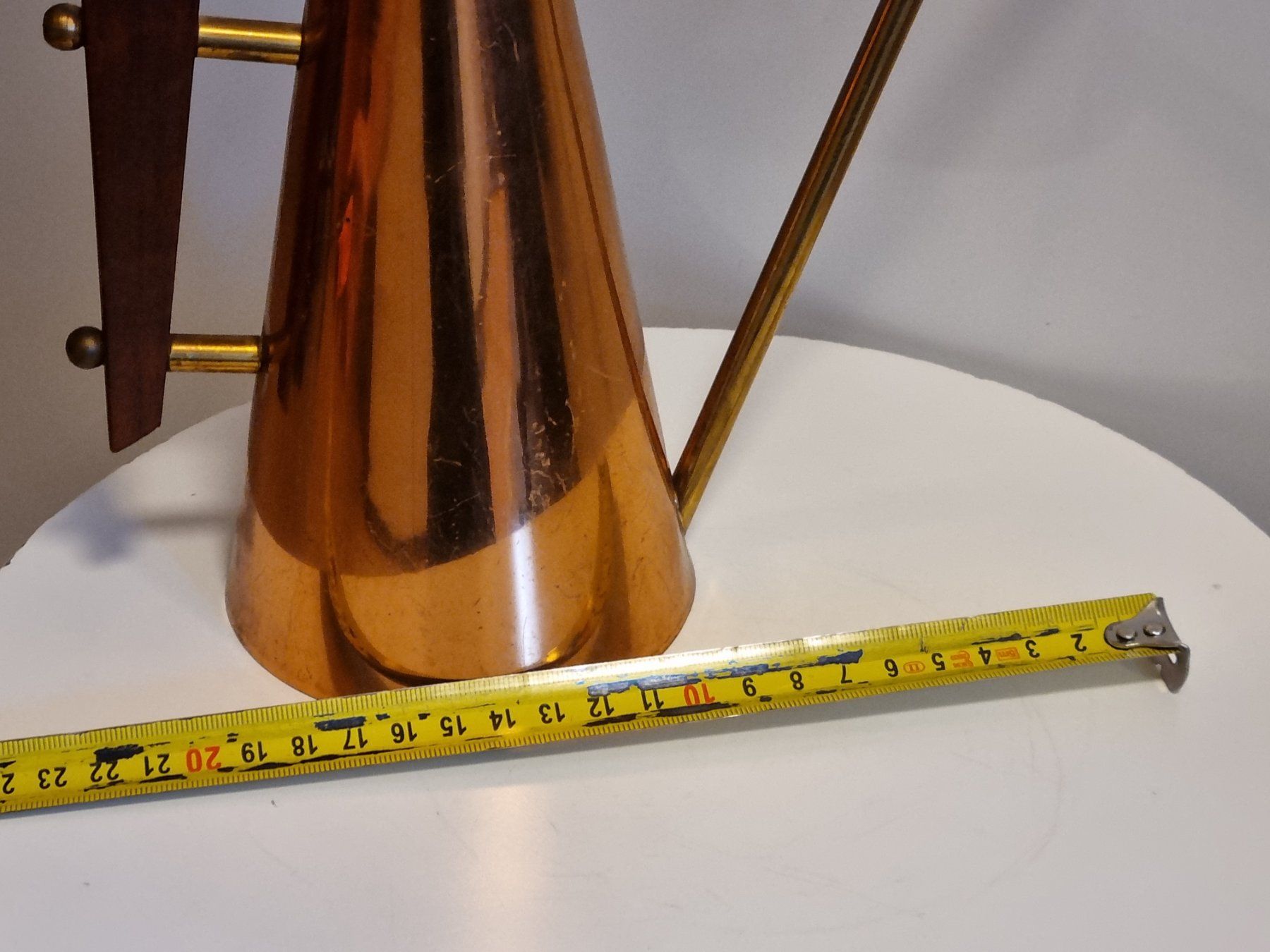 Annaffiatura & Irrigazione: Mid Century Giesskanne Kupfer Messing Holzgriff – Usato da Scharnachtal venduto da devin03 4