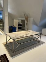 Moderner Couchtisch Marmoroptik 120 × 60 cm