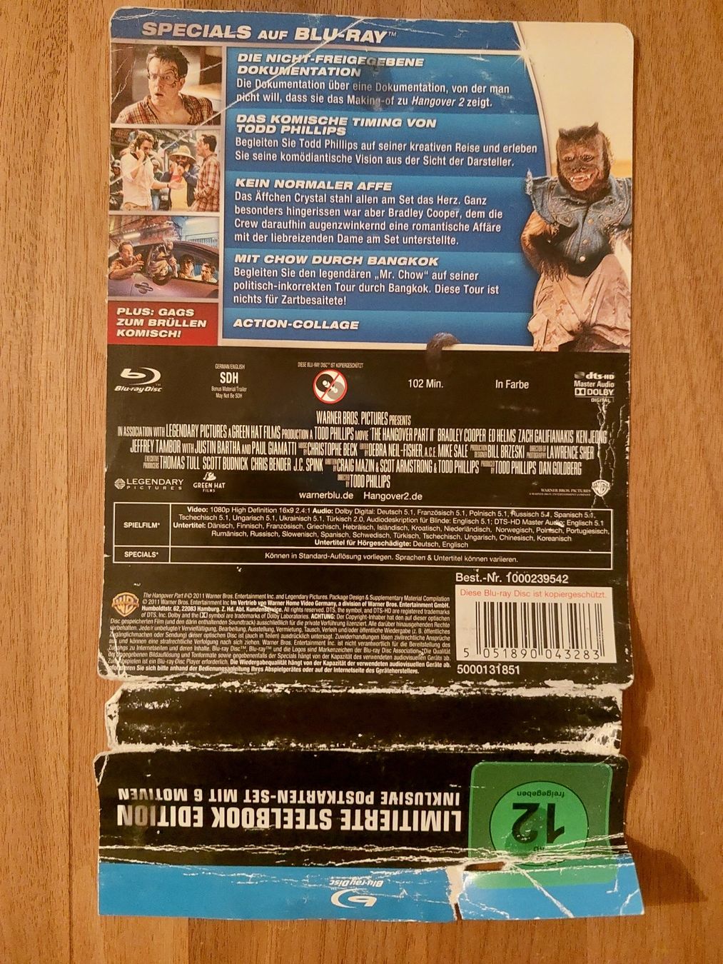 Tutti i DVDs: Blu Ray - Hangover 2 im Steelbook – Usato da Rheinfelden venduto da FilmAuktion 5