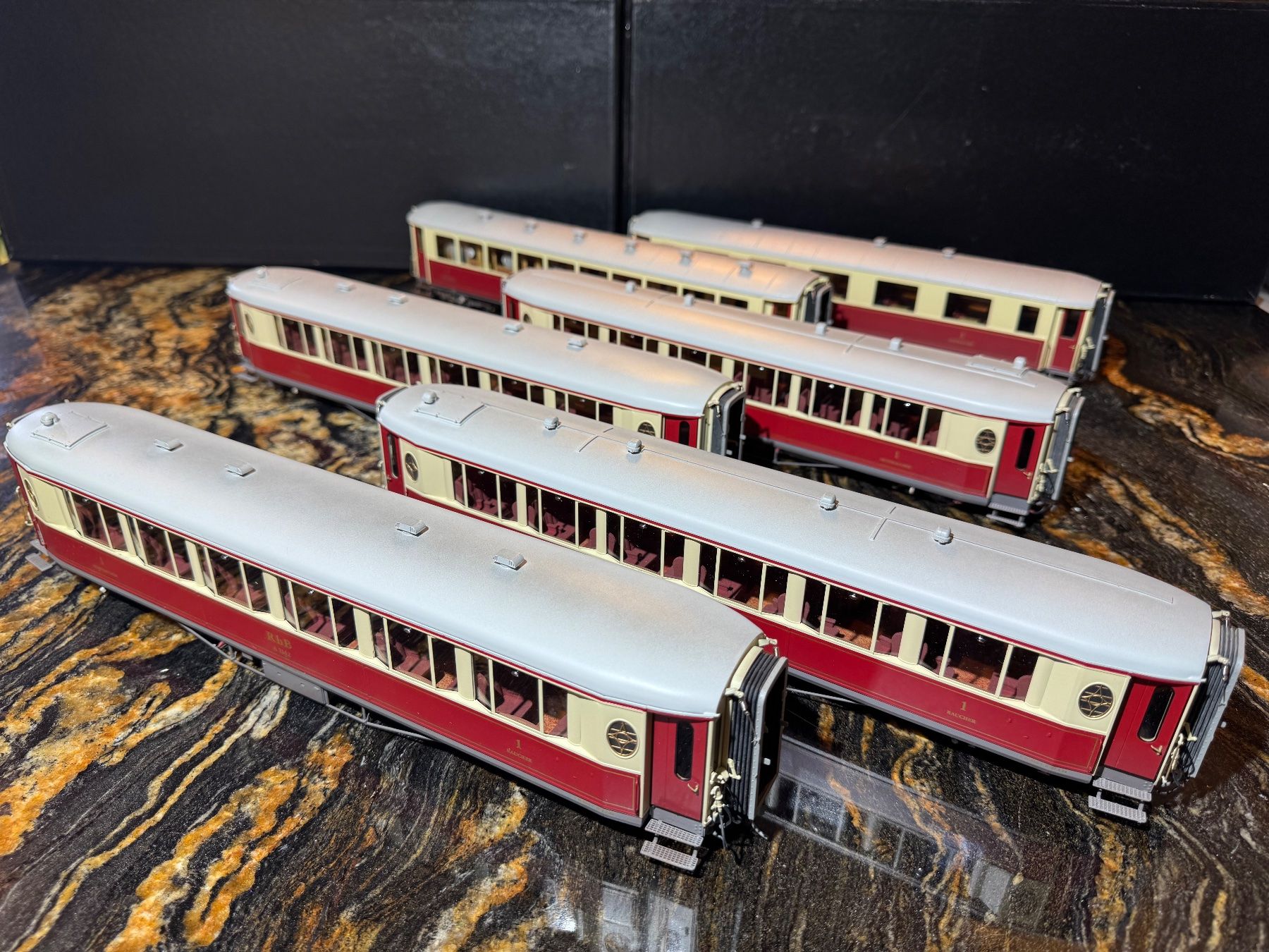 Modellini di ferrovie: Model Rail - 6 tlg. Salonzug, Om – Usato da Krummenau venduto da ferrotech