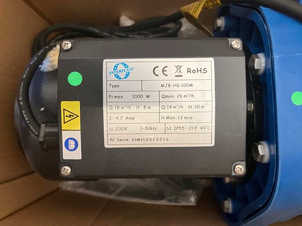 Spid'O PC300 Schwimmbadpumpe, 300W, 7 M³/h, Für Pools Bis 25 M³ - Inkl. Filter