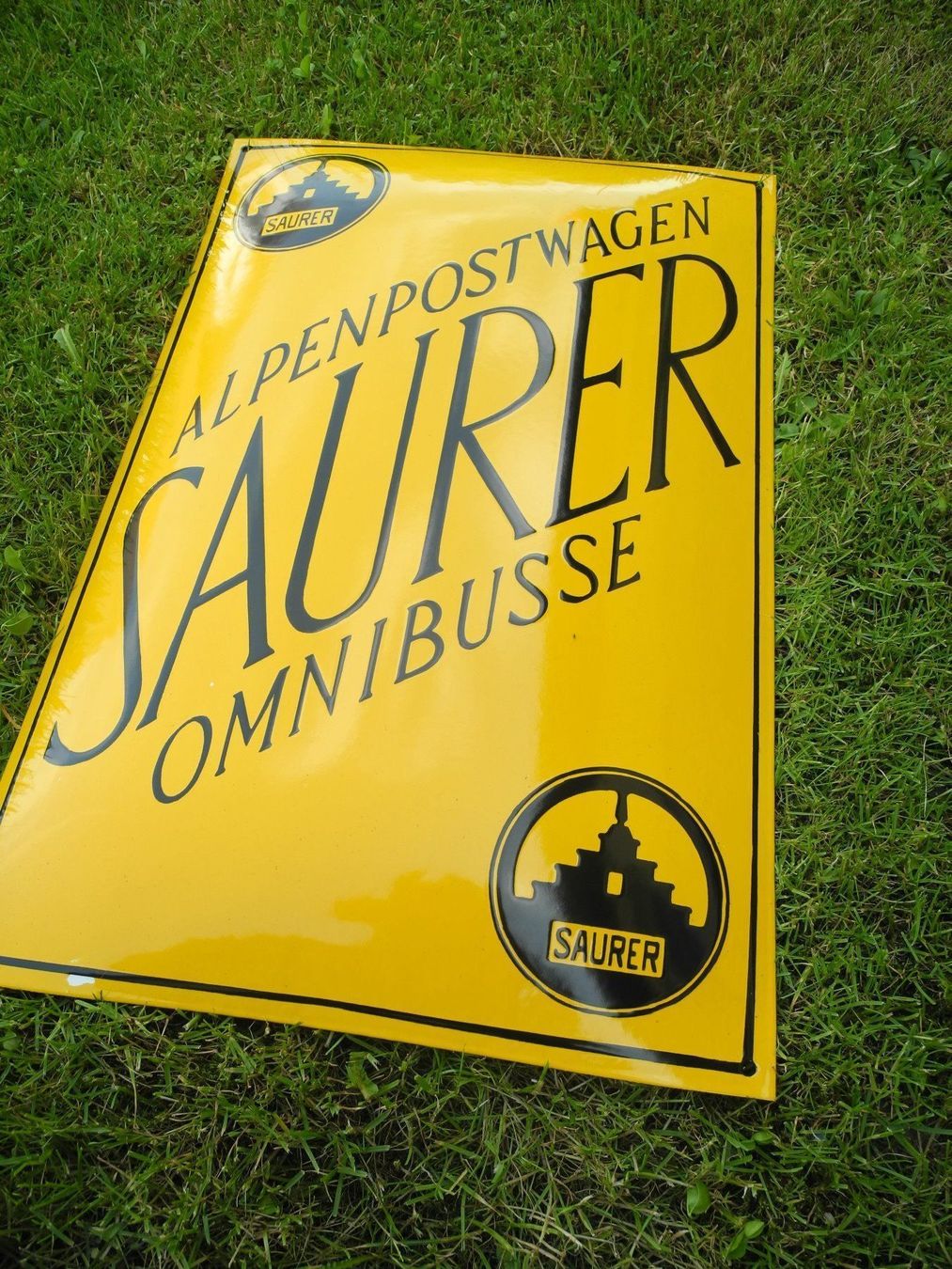 Saurer Schilder: SAURER ALPENPOST EMAILSCHILD – Neu (gemäss Beschreibung) aus Reinach AG von Huckleberrysix 1