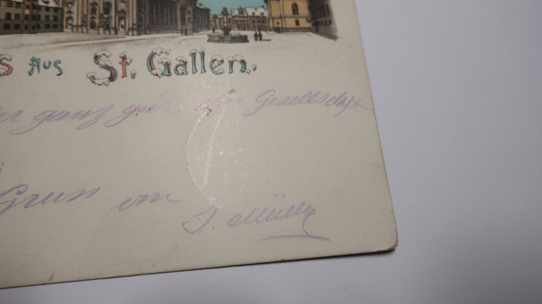 Cartoline postali: Gruss aus St. Gallen  1904 – Usato da Cormoret venduto da Pascalll2001 3