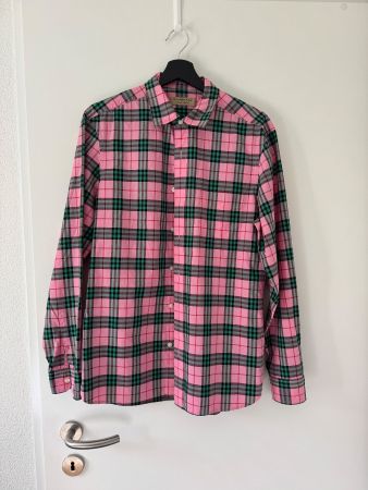 Burberry London Hemd Rosa Grün Kariert Gr. M Herren.