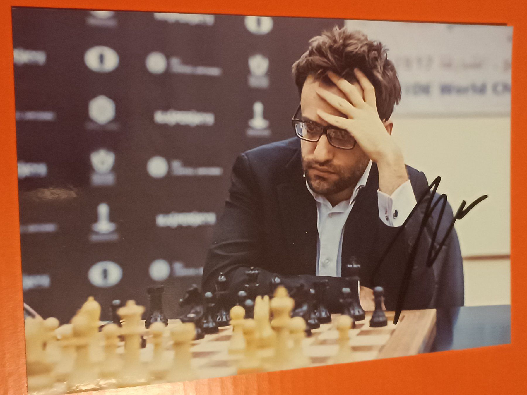 Autografi: Lewon Aronjan - armenischer Schachspieler – Usato da Menziken venduto da Artographs
