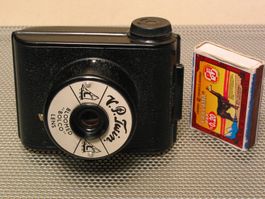 ELLIOT V.P.Twin Miniatur Bakelit Kamera Bolco Lens Film 127
