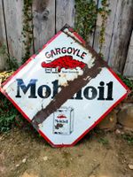 Plaque émaillée mobiloil gargoyle