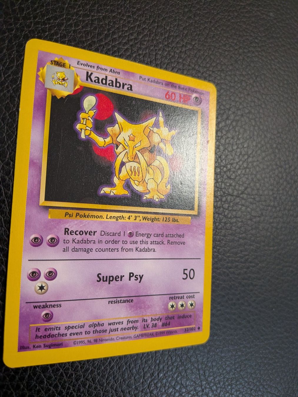 Pokémon Carte collezionabili: Base Set Kadabra 32/102 Ab 1 – Usato da Paradiso venduto da Pkmn10 1