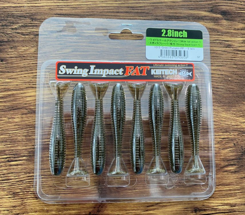 Keitech Swing Impact - Gummifisch 3 - 8cm - 2,1g - Black- 10Stück