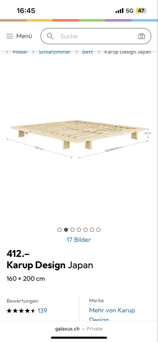 Karup Letti: Karup Design Bett 160x200 – Usato da Bern venduto da eny_qqx6 1