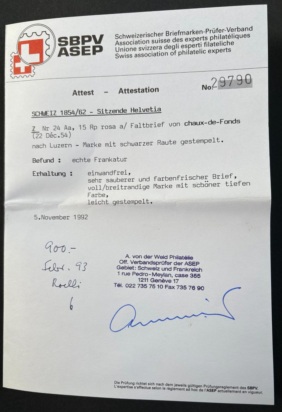 Tutti i francobolli: FALTBRIEF SCHWEIZ 1854/62 – Usato da Ostermundigen venduto da Heavenmaus75 2