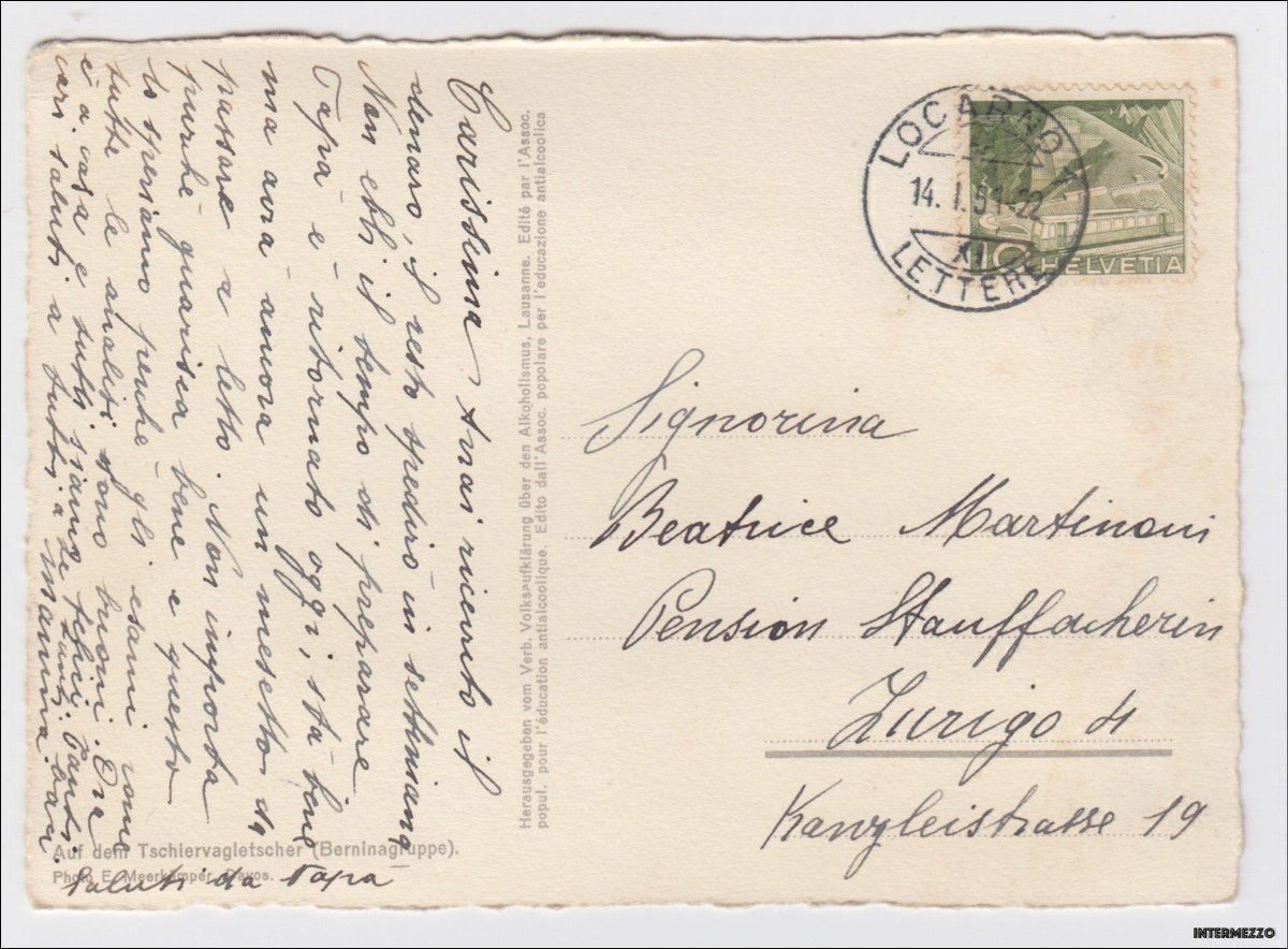 Cartoline postali: Alpinismus Tschiervagletscher 1951 – Usato da Basel venduto da intermezzo12 1