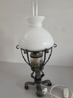 Vintage Petroleumlampe Glas - auf Elektro umgebaut