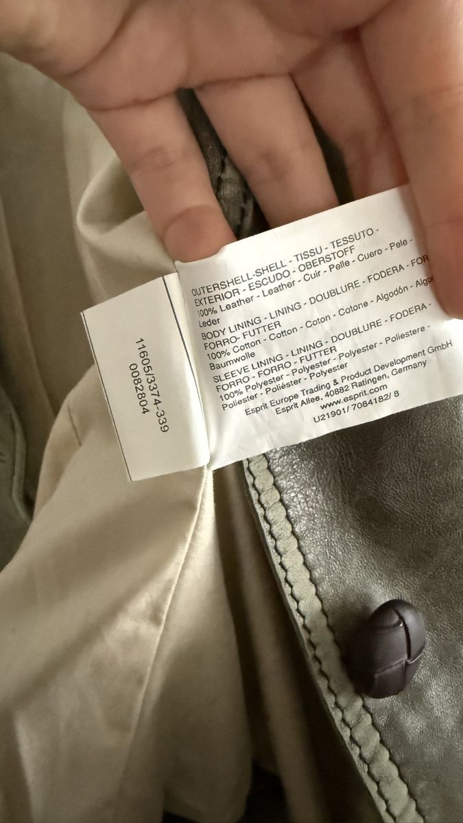 Esprit Giacche: Esprit Leather Jacket - olive green, size M, spring! – Usato da Buchs AG venduto da sxf96 1