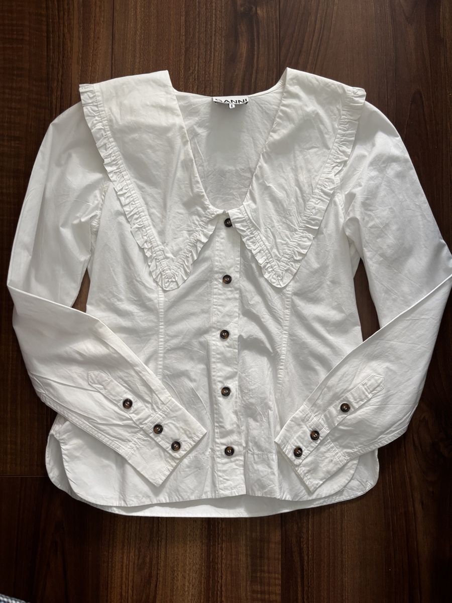 Ganni Camicette: GANNI Blouse with Ruffled Collar – Nuovo (secondo la descrizione) da Reinach BL venduto da ran_snc5