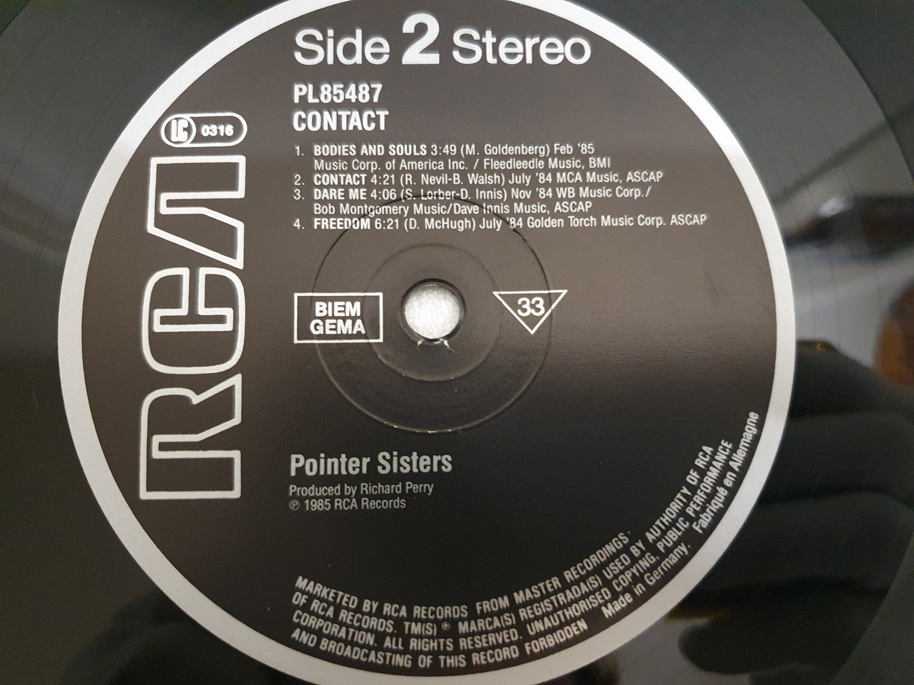 Dischi in vinile: Pointer Sisters – Contact – Usato da Uster venduto da Vinyl-Leidenschaft 5