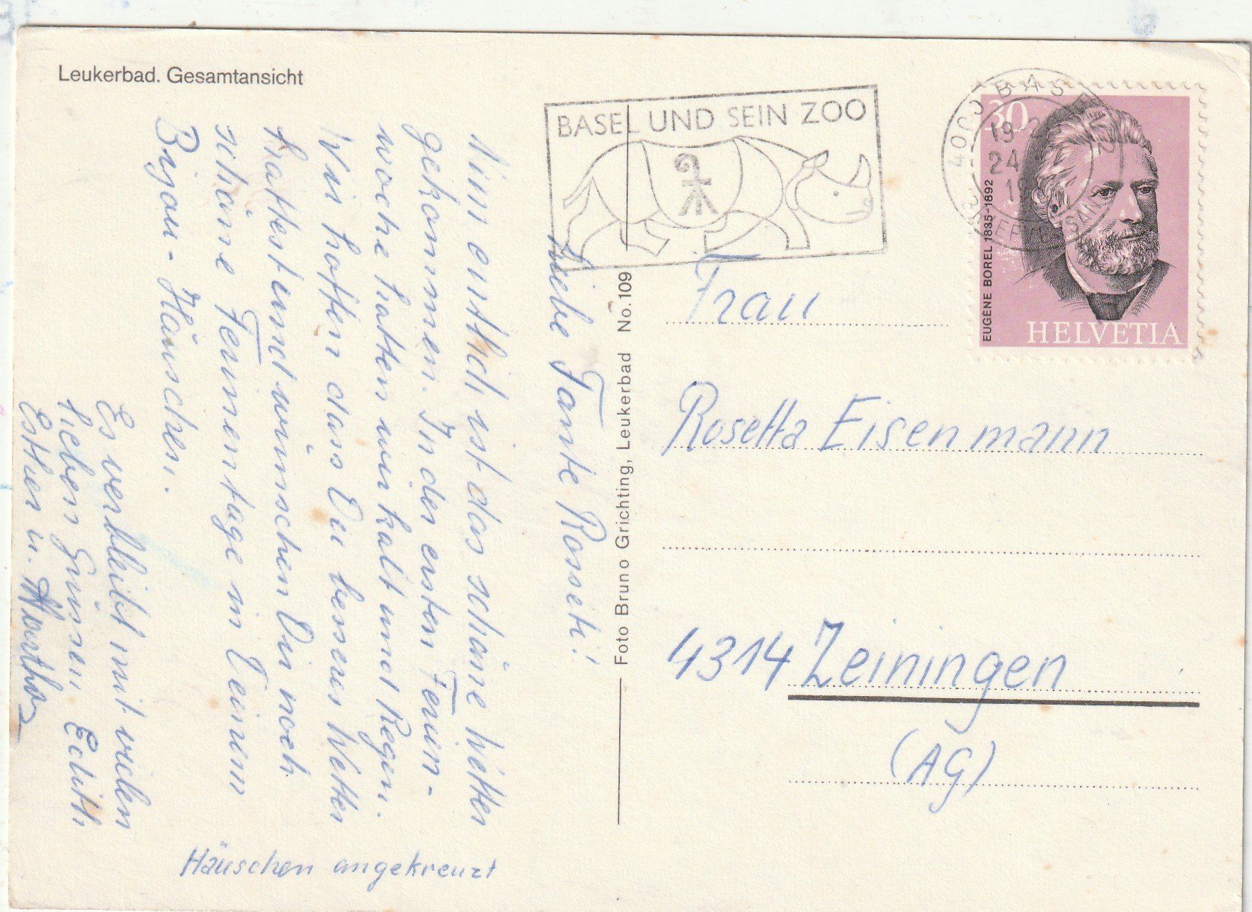 Cartoline postali: Leukerbad Gesamtansicht – Usato da Lumbrein venduto da made02 1