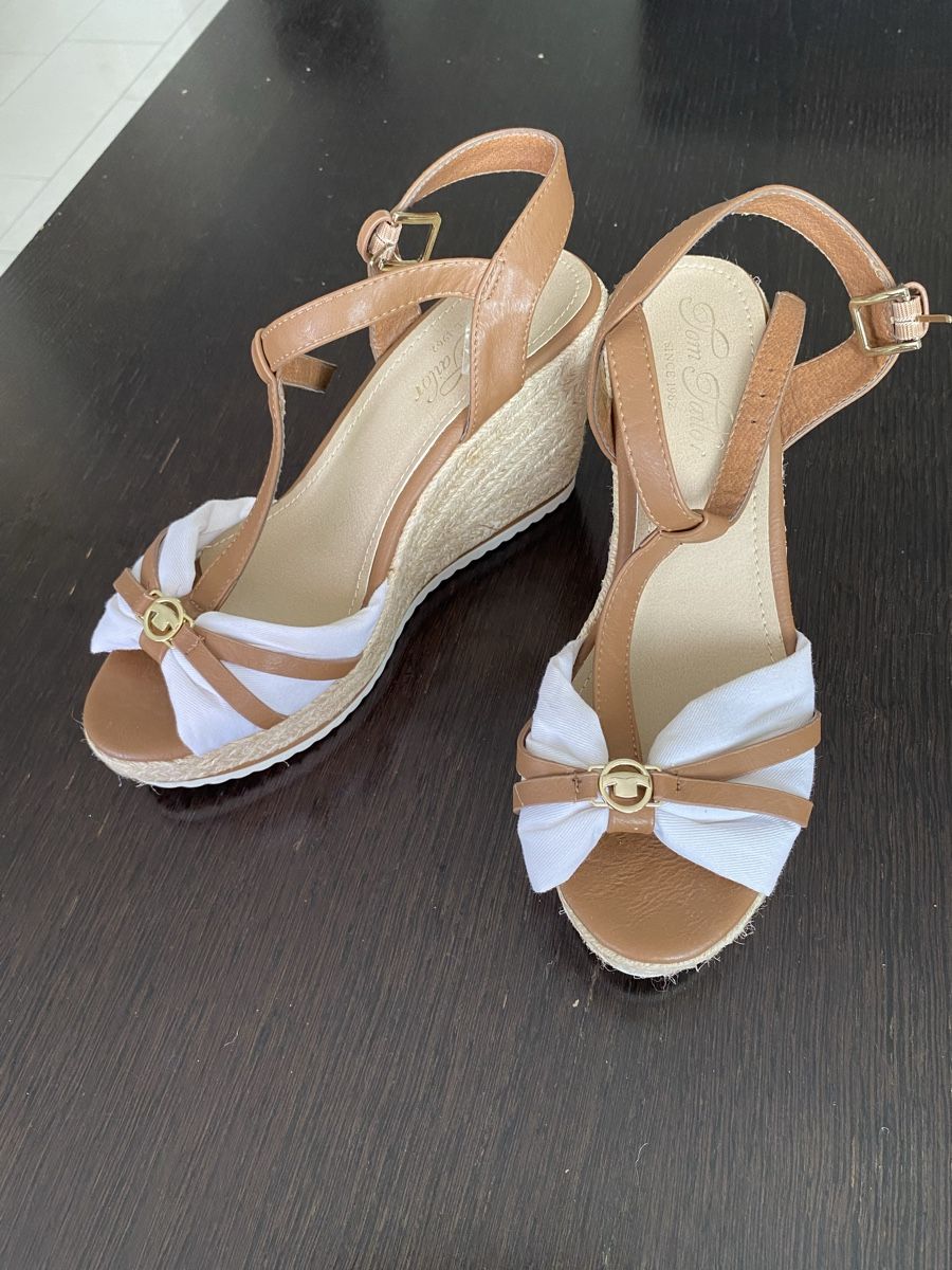 Tom Tailor Scarpe da donna: Neue Tom Tailor Keil Sandalen, Gr. 41, – Nuovo e nell'imballaggio originale da Kreuzlingen venduto da Lukma64