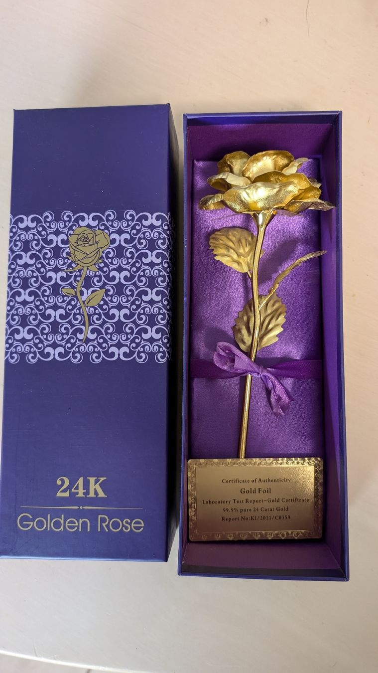 Tutte le decorazioni: Goldene Rose 24 Karat – Nuovo (secondo la descrizione) da Freienbach venduto da Omsi 1