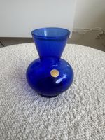 Kleine kobaltblaue vintage GAS Murano Glasvase