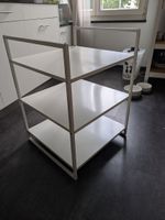 Regal weiss 3 Ablagen Metallrahmen gebraucht