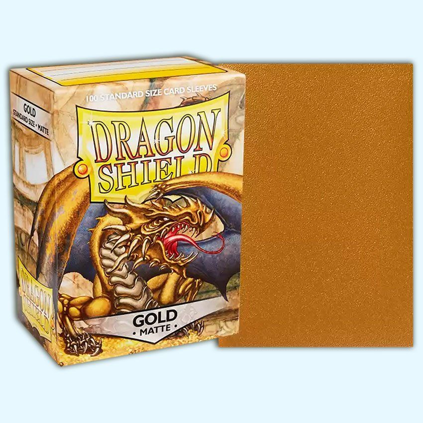 Carte collezionabili: Dragon Shield - Gold Matte - Deck Protector - Sleeves 100 – Nuovo e nell'imballaggio originale da neuchâtel venduto da GINKO-CARDS